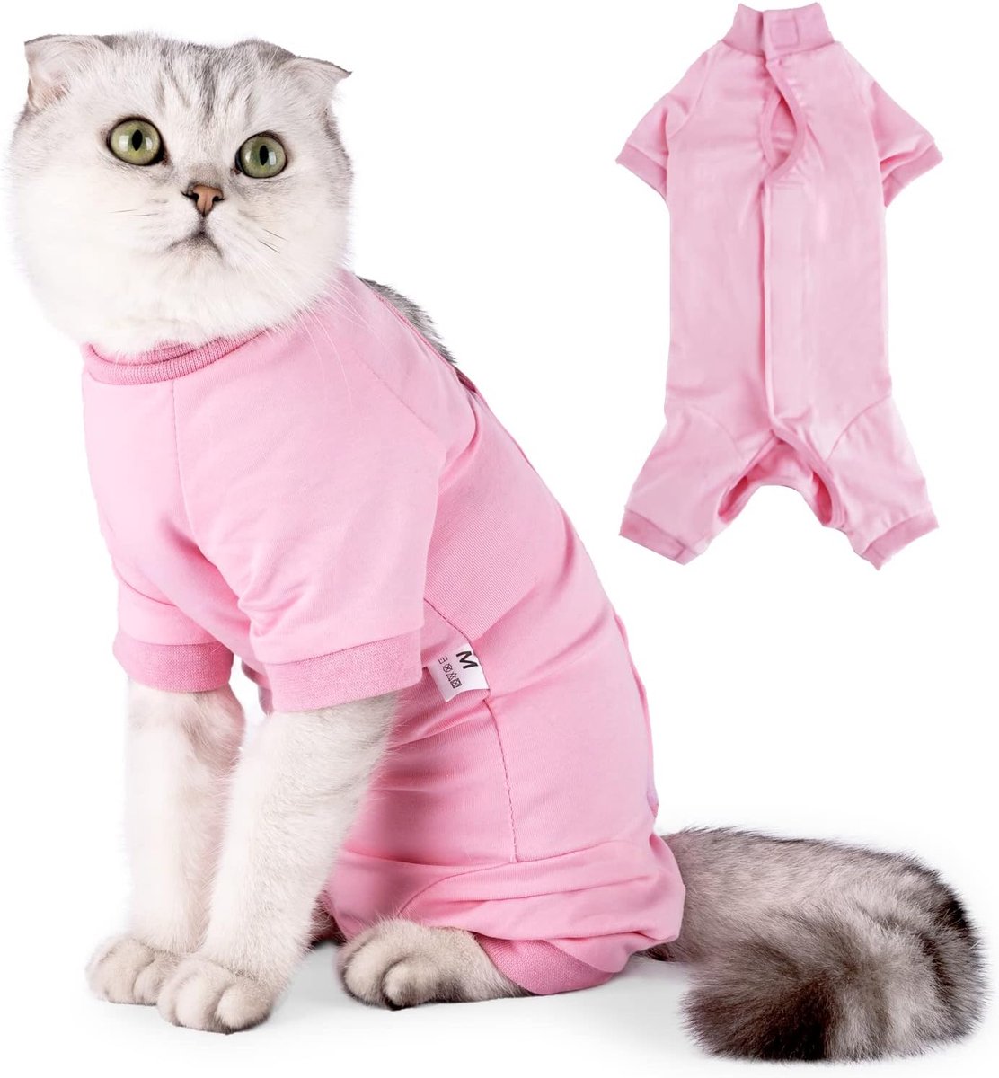 Kat Chirurgie Herstel Pak Lange Mouw Onesies Voorkomen Afwerpen Huisdier Kleding Medische Kat Shirt Voor Buikwonden Bandages Kegel E-Kraag Alternatief