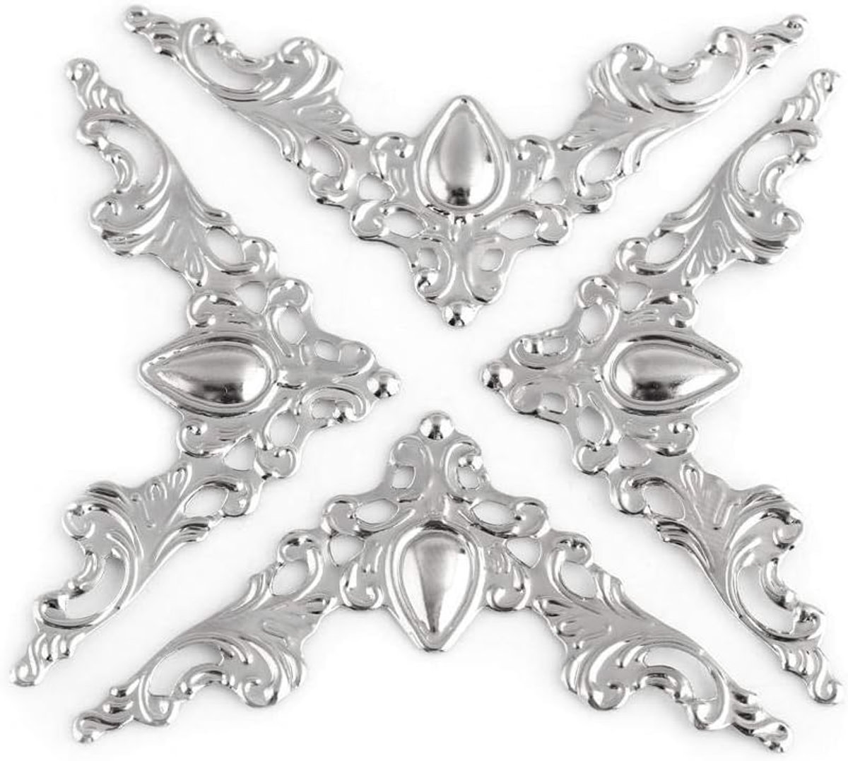 Metalen Antieke Box Corner, 20 Stitch Metalen Hoekbescherming Guard Rand Decoratieve Cover Pad Corner Protection Metal voor Becher Scrapbooking Albums Heren (Splitter)