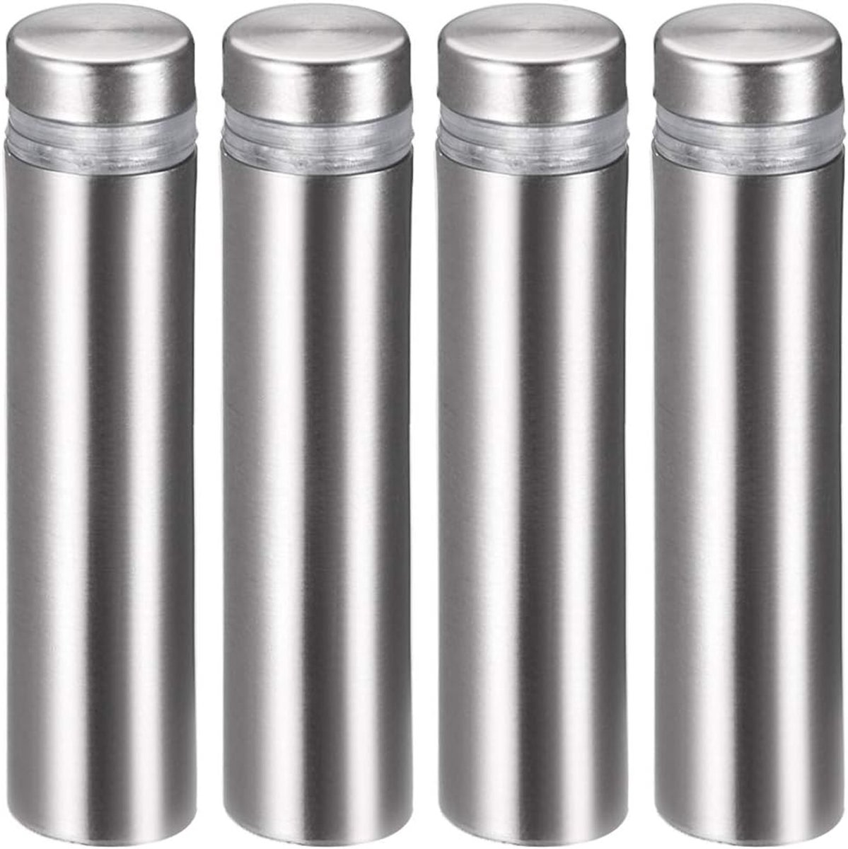 sourcing map 4 stuks. Glazen afstandshouder schroeven houder roestvrij staal voor 24 mm lang 12 mm DRM 12mm x 53mm (4 Pcs)