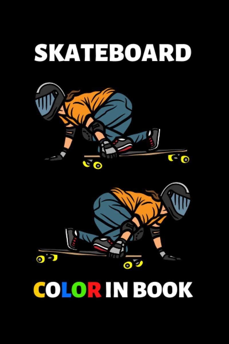 IN BOOK - OLD SCHOOL - LONGBOARD - POPSICLE - CRUISER: SKATEBOARD COLOR IN BOOK FOR ALL AGES 100 DIFFERENT SKATEBOARD TEMPLATES AVAILABLE TO COLOR IN.