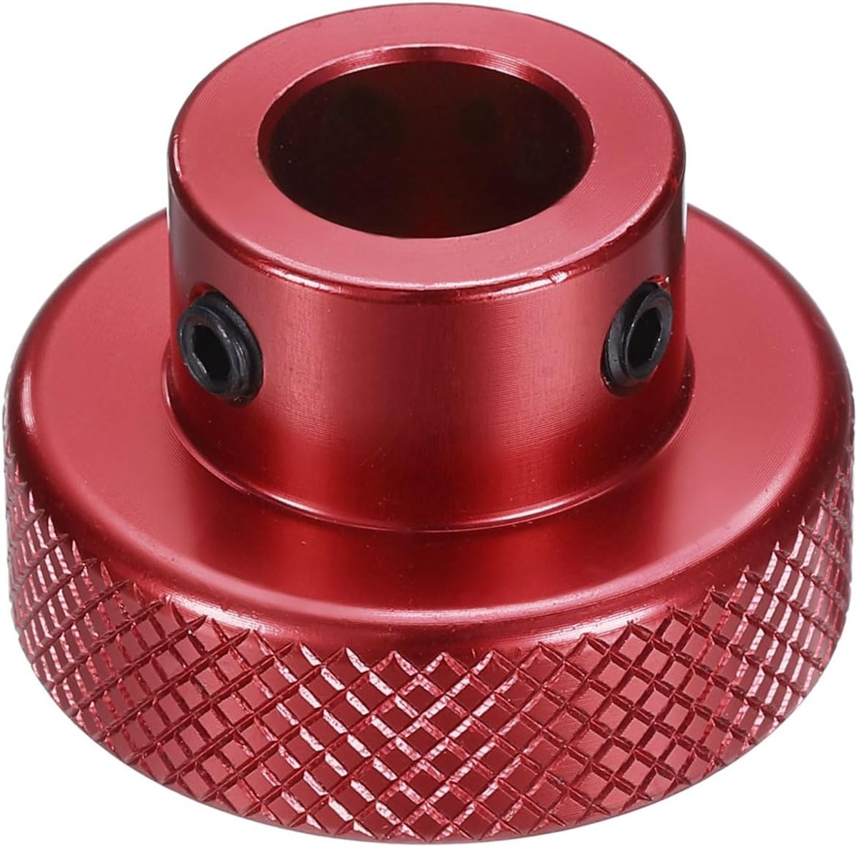 Aluminiumlegering handwiel 30 mm OD 12 mm boring aluminium freesmachine handvat machieedschap handwiel met sleutel en 2 stuks schroeven voor freesmachine draaimachine, rood