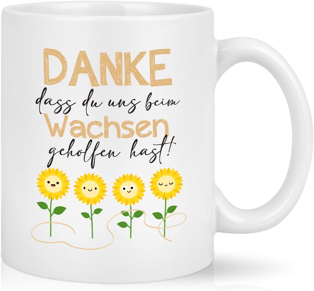Opvoeder geschenk koffie mok afscheidsgeschenk kleuterschool voor opvoeders - met spreuk Bedankt dat je me bij het waxen geholpen hebt; bedankje voor kleuterschool afscheidscadeau