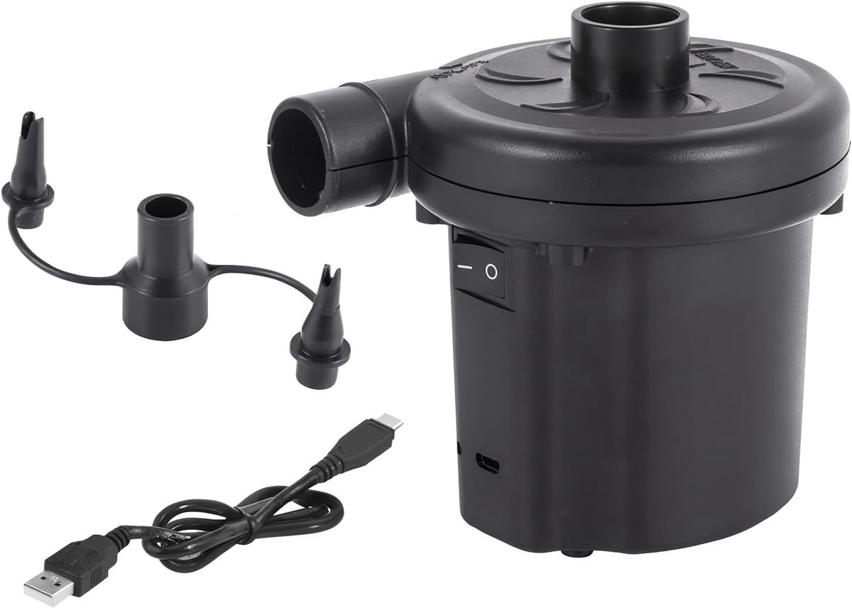 Elektrische luchtpomp 85W - USB oplaadbaar - Compact en krachtig - Ideaal voor luchtbedden - SnelShoppen