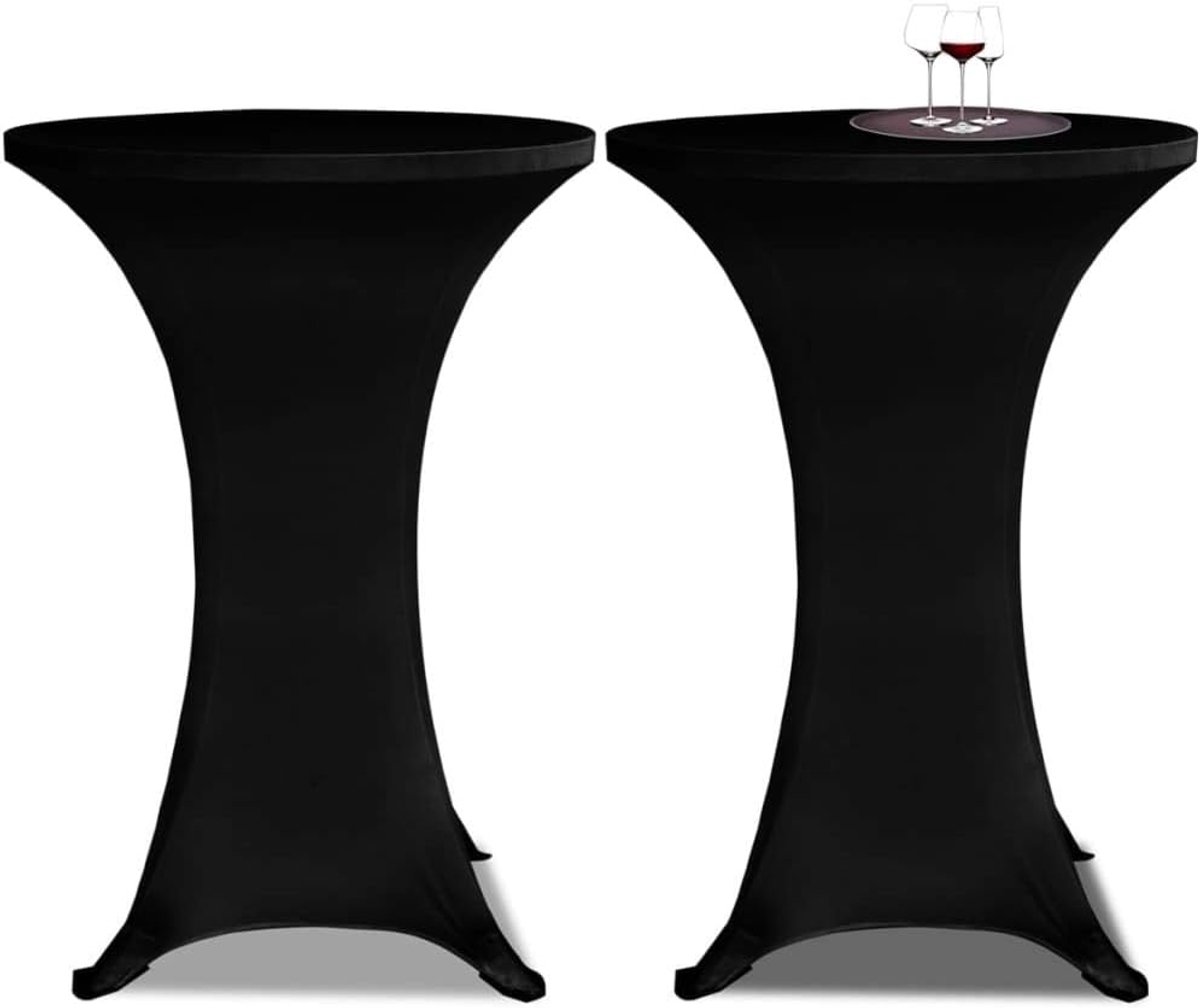 Statafelhoezen tafel statafel hoezen statafelhoezen tafelhoezen tafelkleed 4 stuks Ø 80 cm zwart stretch