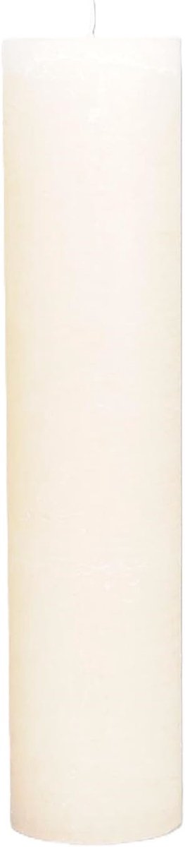 Cilindervormige kaars D 9 cm H 40 cm - witte asperge kleur - handgemaakt van hoogwaardige materialen - SnelShoppen