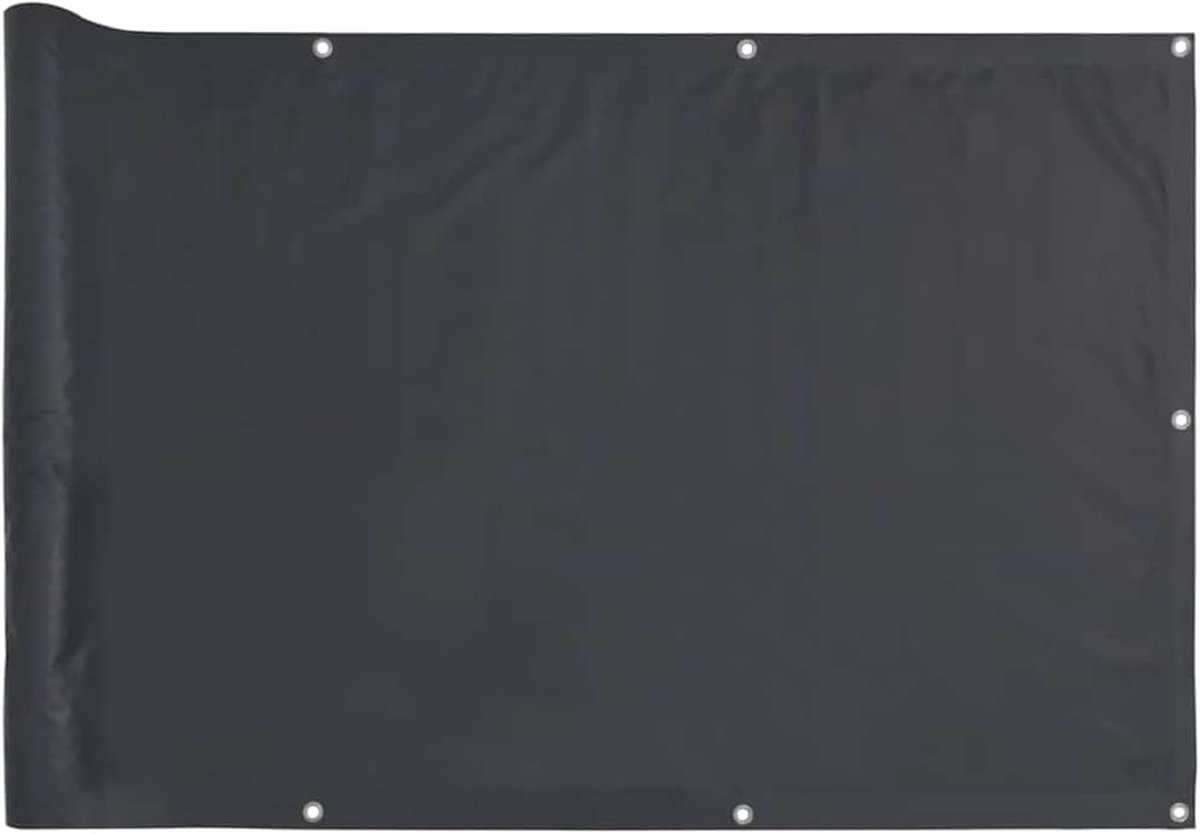 MAKER Inkijkbescherming voor balkon, antraciet, 400 x 120 cm, pvc-gecoate polyester hekfolie met versterkte aluminium ogen, uv- en weerbestendig, ideaal voor metalen omheining, terras en