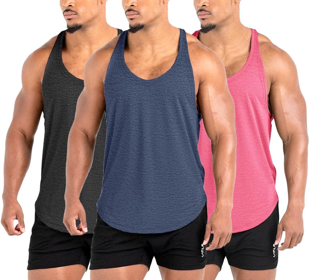 Marcel tanktop voor heren, sport, krachttraining, stringer, sneldrogende overhemden