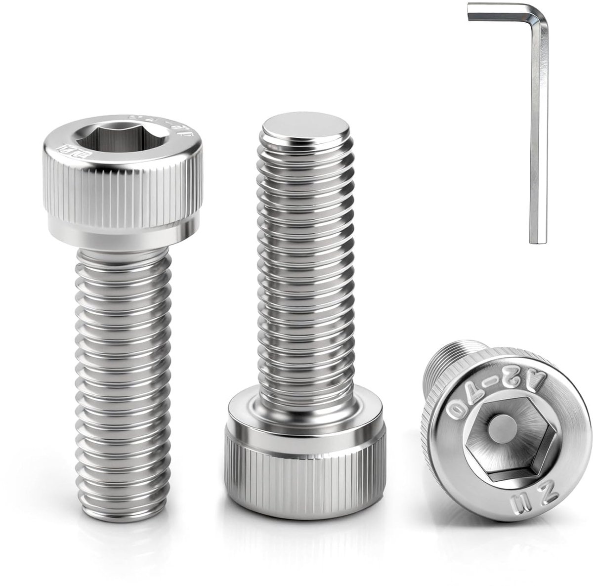 25 stuks cilinderkopbouten, M5 x 30 mm, cilinderschroeven, roestvrij staal, M5, volledige schroefdraad, binnenzeskantschroeven, met 1 stuks 4 mm inbussleutel, binnenbusschroeven voor reparatie