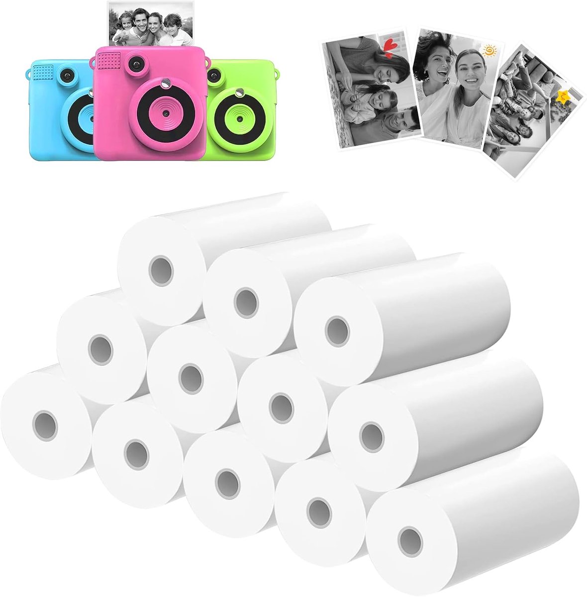 Thermische rollen 57mm - Hoge kwaliteit - Water- en oliebestendig - Ideaal voor foto's en herinneringen - ShopVlot