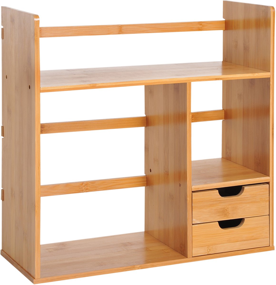 Bureau-organizer - modulair - ruimtebesparend - verstelbaar - natuurlijk bamboe