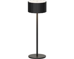 Luxus Europe - Tafellamp Tinos Zwart - Draadloze Tafellamp Binnen & Buiten - Oplaadbaar - USB-C - Dimbaar - Warm Wit - Waterbestendig