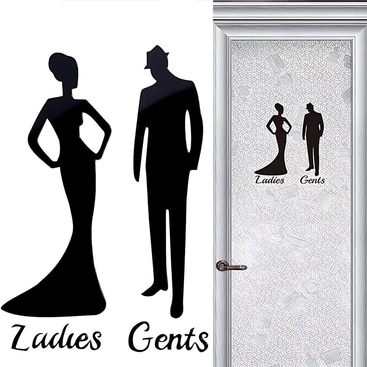 Toiletbord set van 1 - zwart - zelfklevend - eenvoudig te plaatsen - ShopVlot