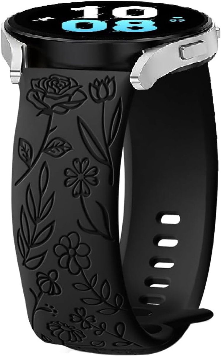 Horlogeband 20mm - Flower Siliconen Sport Vervangband - Geschikt voor Amazfit Bip en GTS - Aanpasbaar en comfortabel - ShopVlot