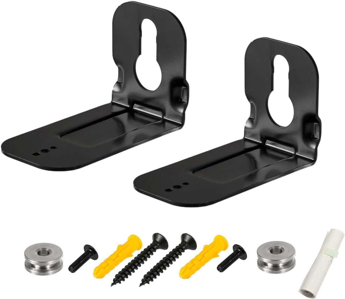 Muurbeugel Soundbar - Speaker Houder - Ruimte Besparen - Duurzaam Metaal - 2-Pack - Zwart