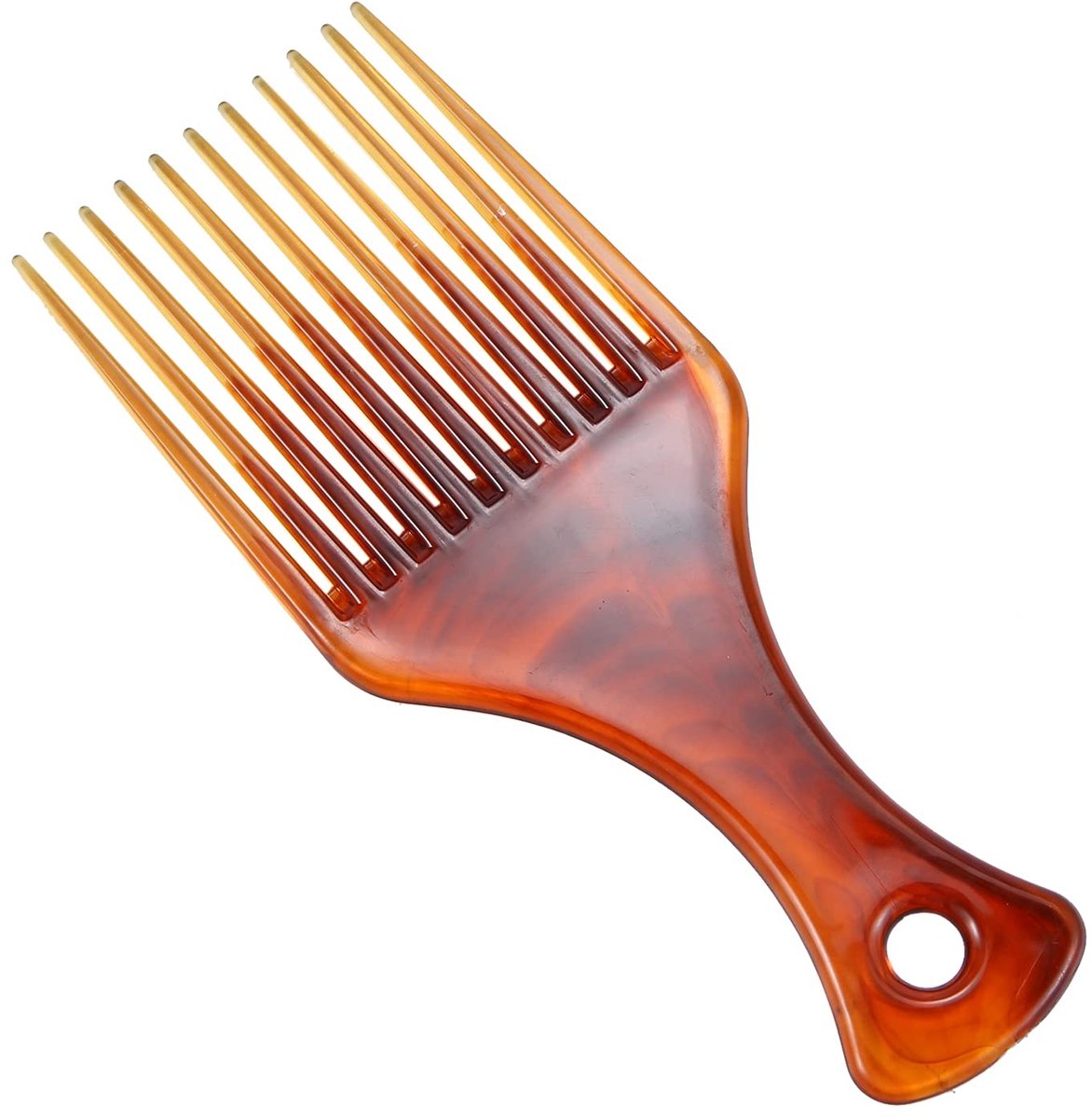 Afro kam - Krul kam - Krulhaar - Haar vork - Volume kam - Baardkam - Kam voor kroeshaar - Afrohaar kammen - Bruin - Kunststof - Jonyx