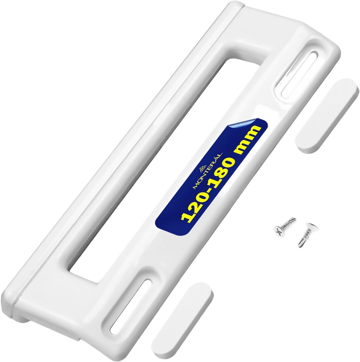 Koelkastdeurhendel 120-180mm - witte kunststof - voor alle merken - eenvoudig te installeren - ShopVlot