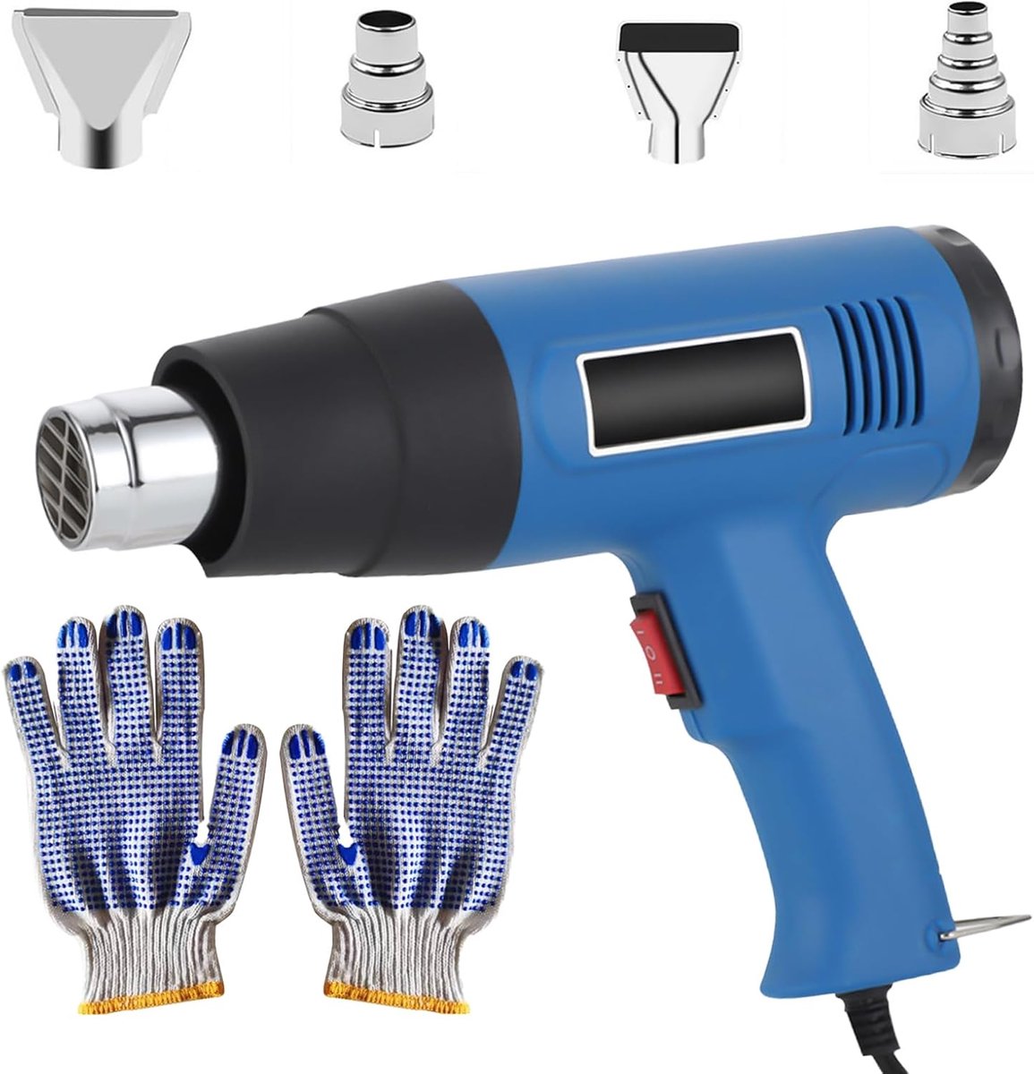 Professioneel Heteluchtpistool 2000W met 2 Warmtestanden en 4 Sproeiers