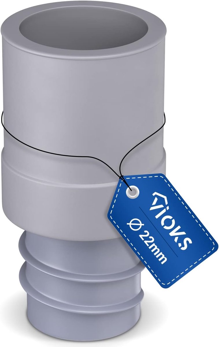 Afvoeradapter wasmachine Ø 22 mm - rubber - voor aansluiting Ø 19 mm slang - eenvoudig te installeren - ShopVlot