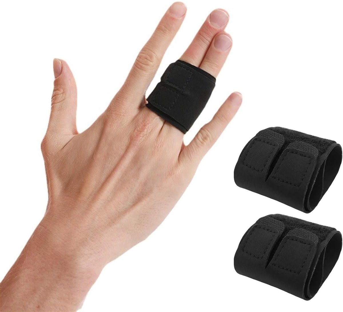 Vinger splints voor kleine vingers - nylon vingerbeschermer - dubbele fixatie - bescherming bij breuken - ShopVlot