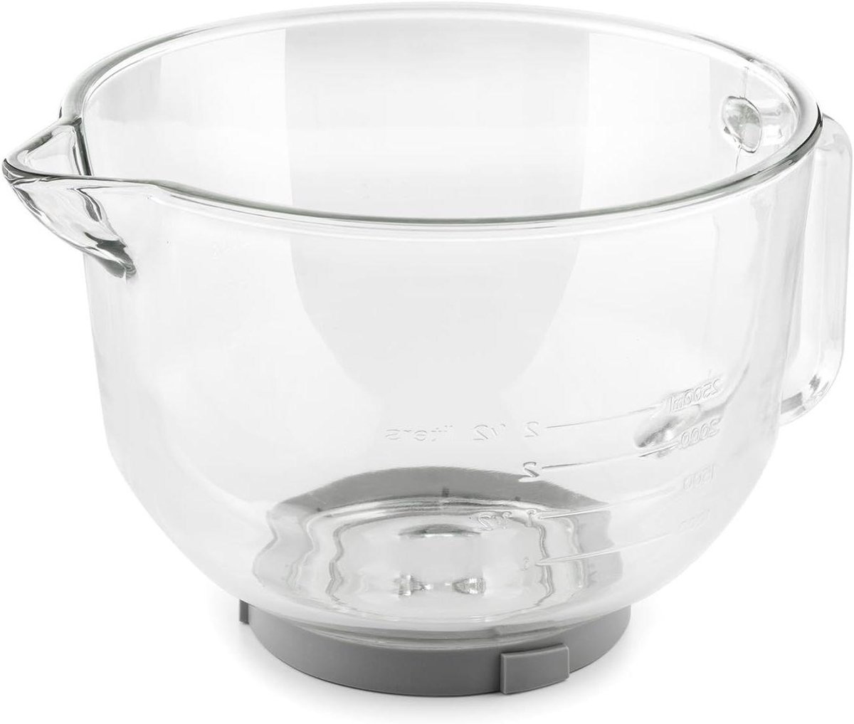 Glazen Mengkom - Kom Accessoire - Keukenwerk - Breukvast Glas - 25 Liter - Transparant