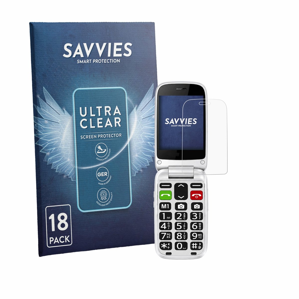 Savvies - Screenprotector voor true S70 - Folie Beschermfolie transparant 18 Stuks