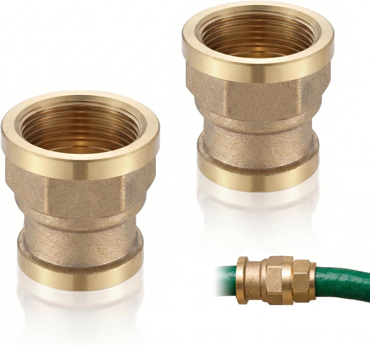 Verloopmof verlenging 3/4 inch x 1/2 inch - messing - voor waterleidingen - duurzame sanitaire aansluiting - ShopVlot