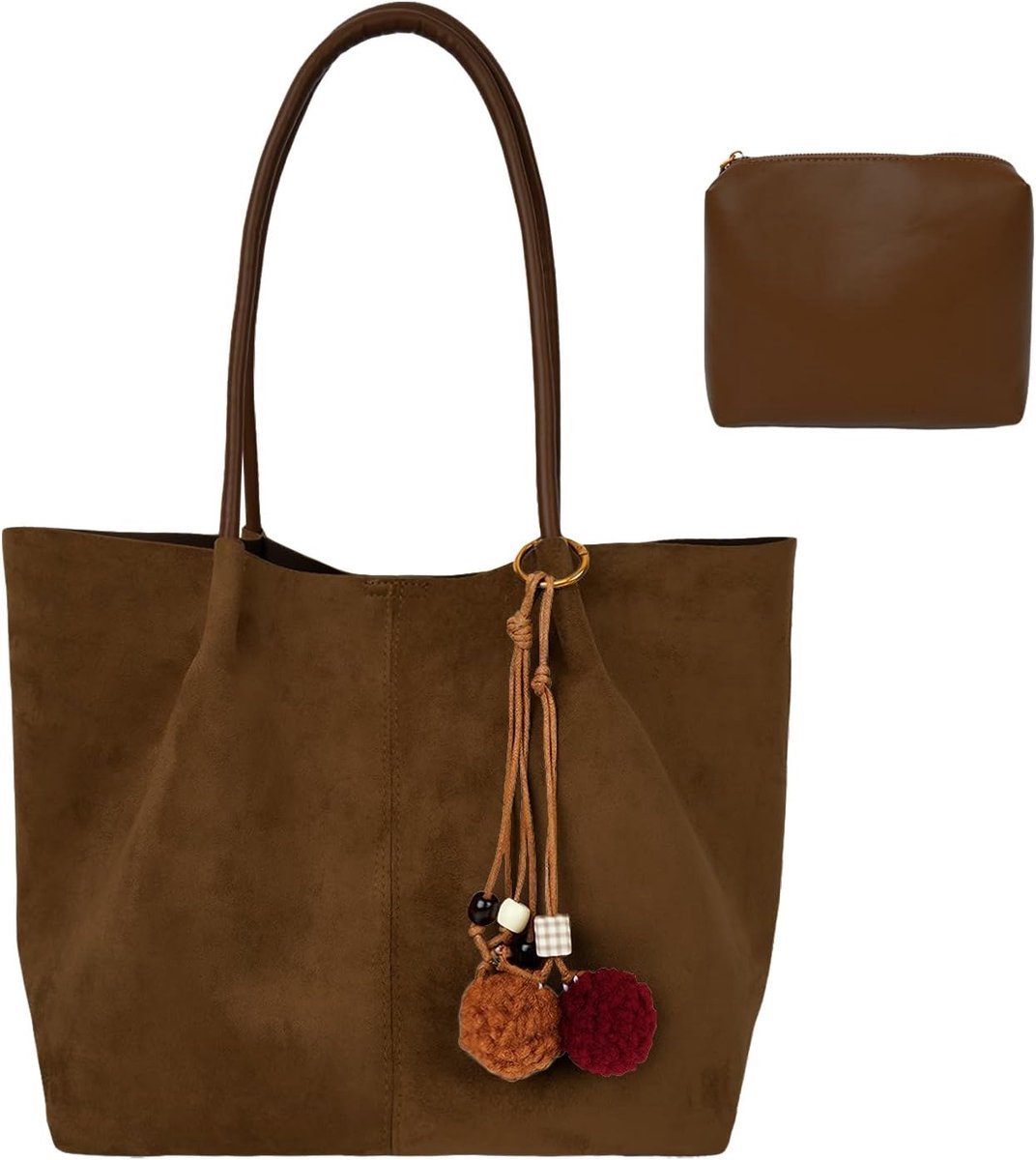 Schoudertas voor dames - elegant suede - vintage stijl - ideaal voor dagelijks gebruik - ShopVlot