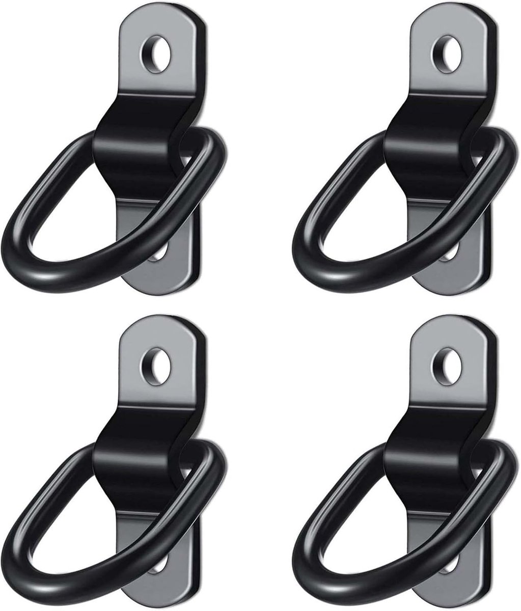 D-Ring Tie Down 4 stuks - Heavy Duty RVS - Corrosiebestendig - Voor veilige lading - ShopVlot