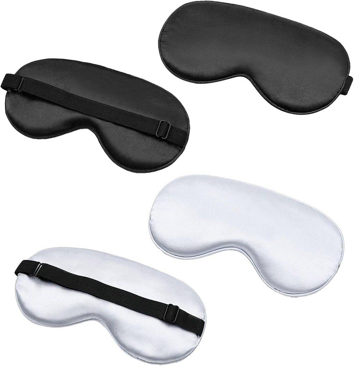 Slaapoogmaskers 4 Zijden - Verstelbaar Polyester - Comfortabel en huidvriendelijk - Ideaal voor thuis en op reis - ShopVlot