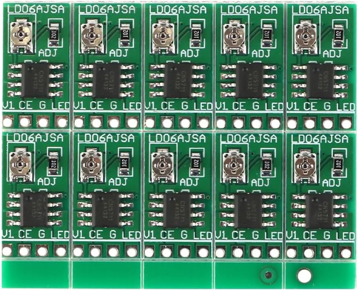 SnelShoppen - 10 stuks verstelbare LED driver PCB module DC 3.3V 3.7V 5V 6V met PWM controle 30-1500mA 1.5A constant stroom aanpasbare module voor ver