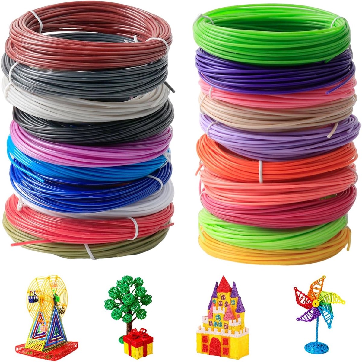 3D Pen Filament 1.75mm - 20 Kleuren van 10m - Hoogwaardige PLA - Creëer moeiteloos mooie ontwerpen - ShopVlot