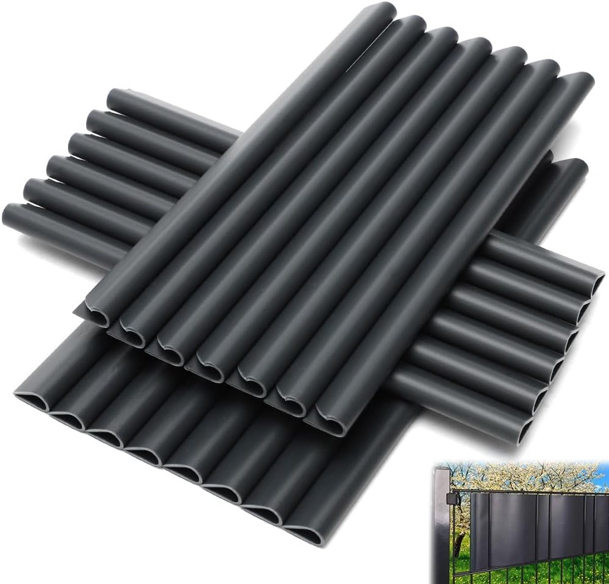Bevestigingsclips voor inkijkbescherming - PVC zichtwerende strips - Voor dubbelstaafmathek en tuinpoort - 30 stuks - ShopVlot