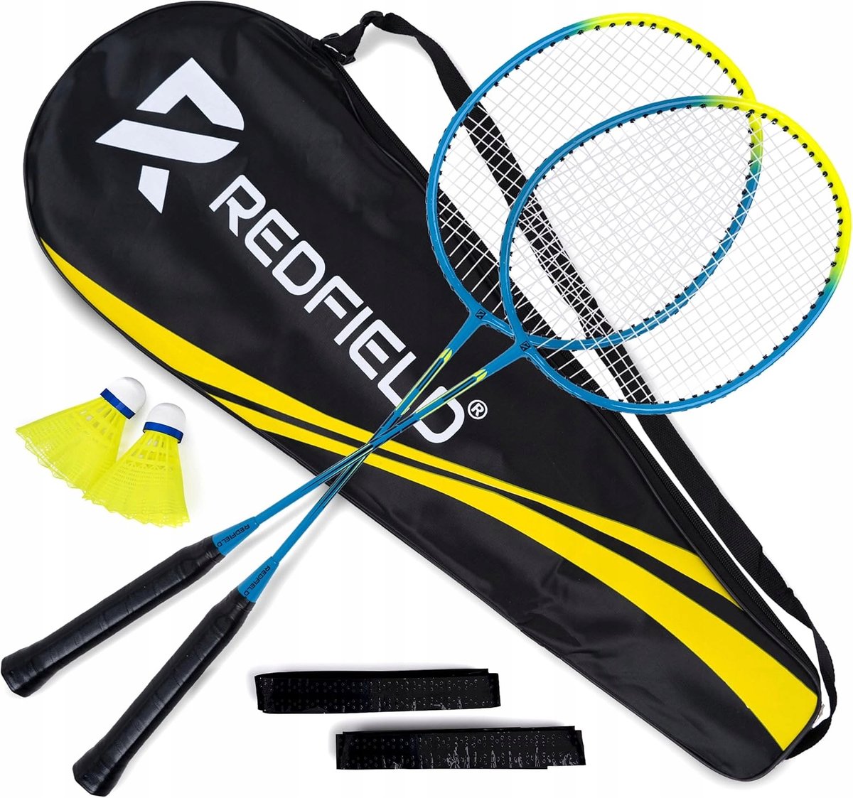 Badmintonset voor 2 personen: rackets, shuttles en stapels