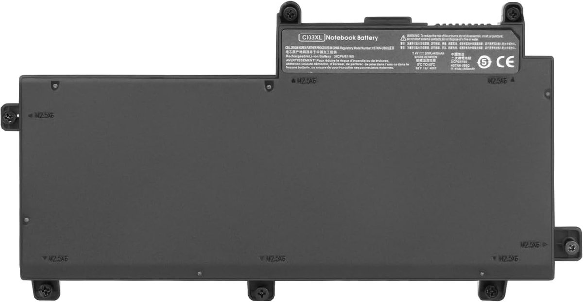 Laptopbatterij CI03XL 11.4V 4400mAh - Li-ion - Geschikt voor HP ProBook G2/G3 Series - Betrouwbare energiebron - ShopVlot