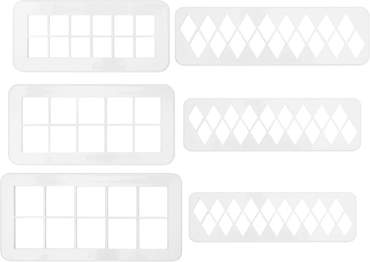 Koekjesuitsteekvormen geometrische vormen - 6 stuks - duurzaam metaal - voor creatief bakken - ShopVlot
