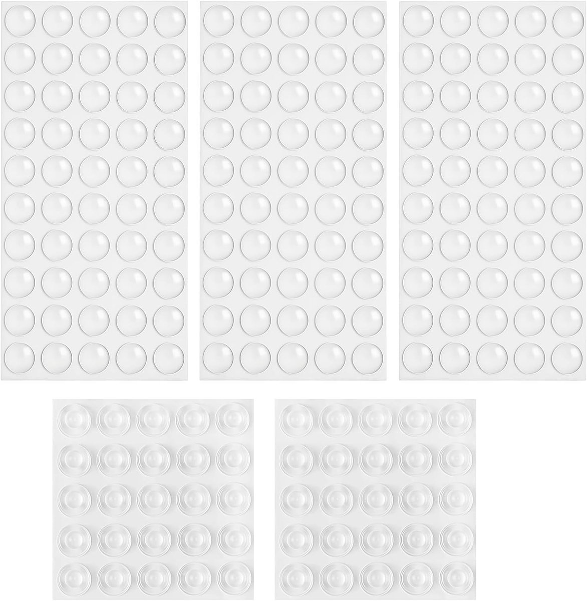 Rubber buffers 200 stuks - zelfklevend - transparant - geluidsdemping voor deuren en meubels - ShopVlot