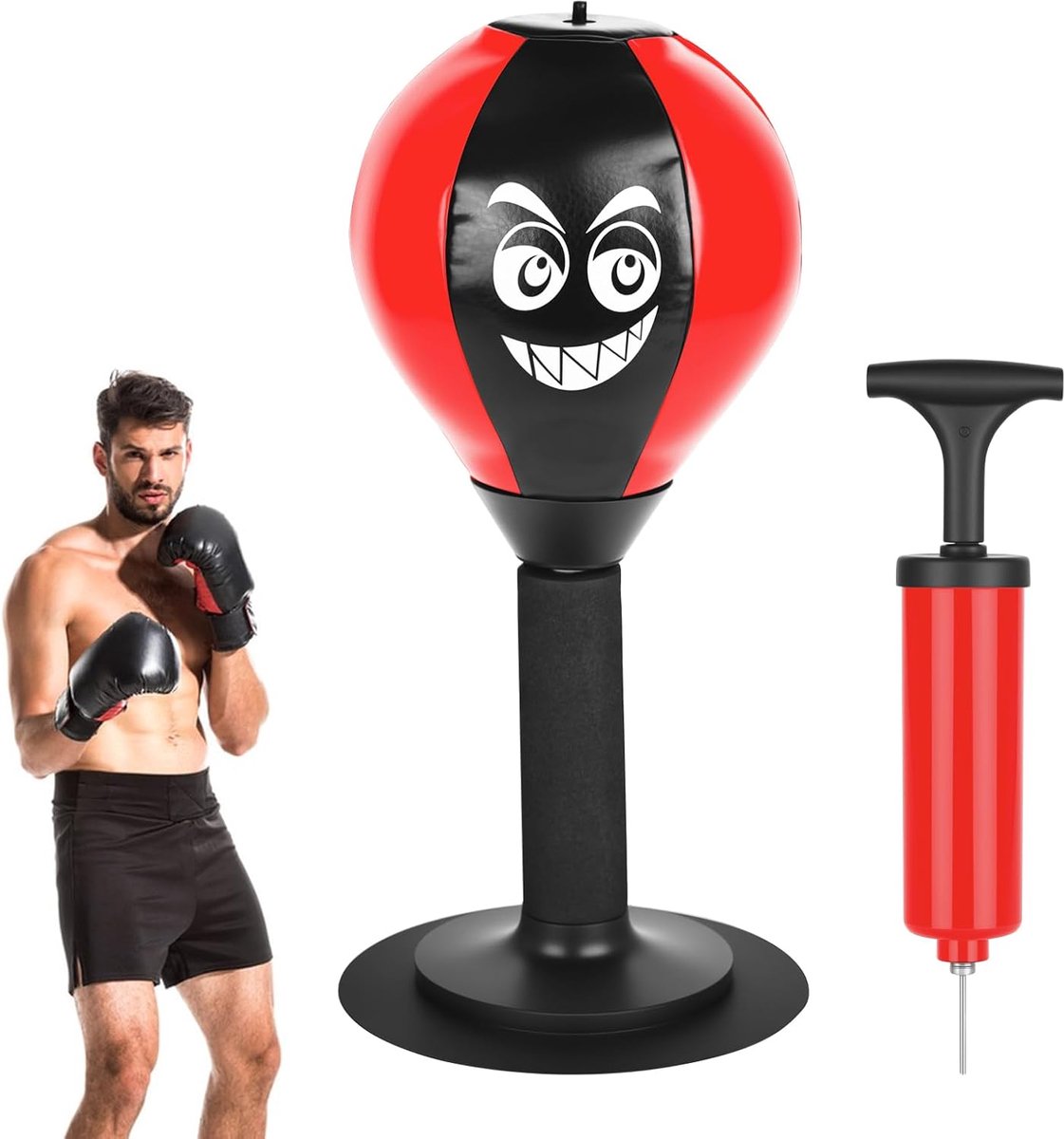 Punching Ball Tafel - Mini Punching Bag met Suction Cup - Stressverlichting voor Op Kantoor - ShopVlot
