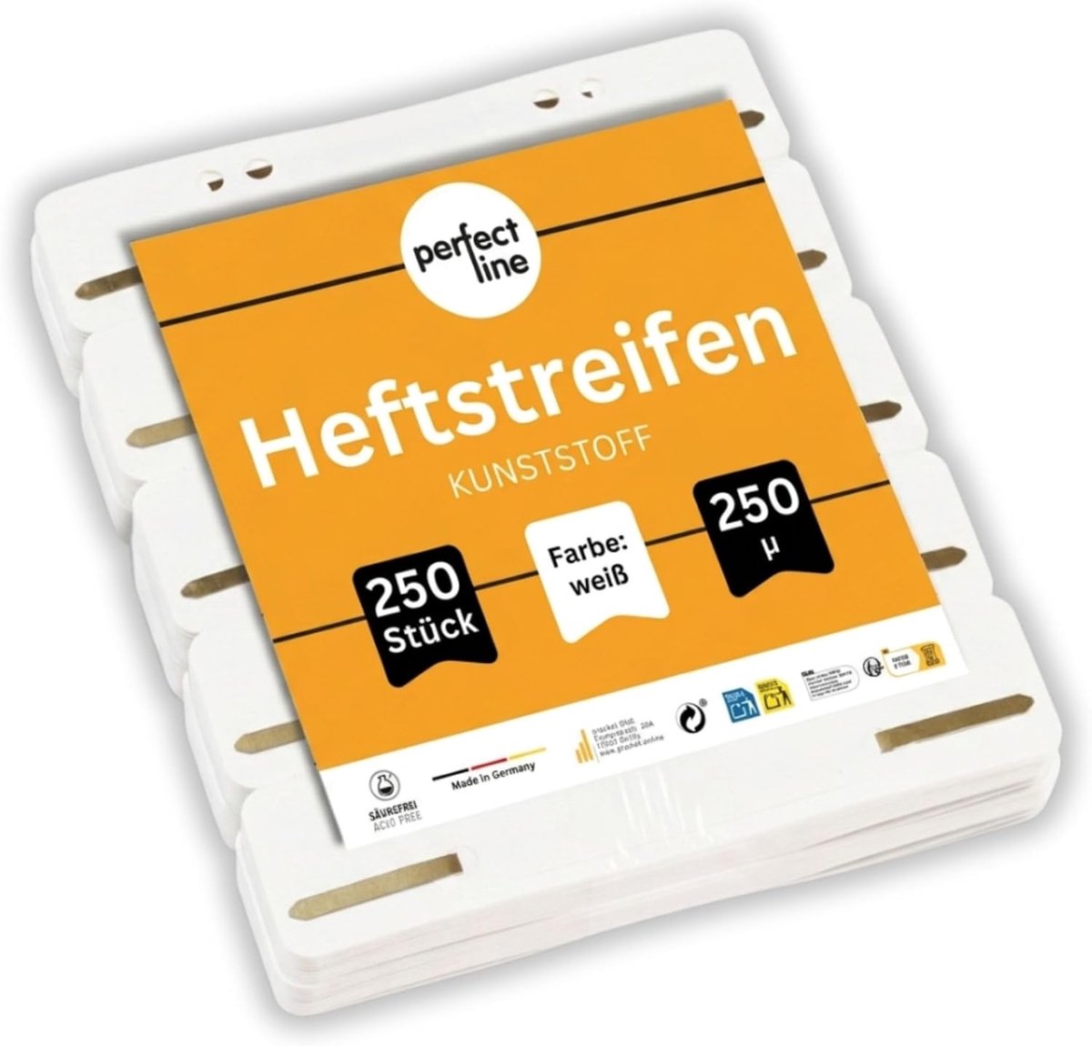 Notitieblok strips 250 stuks - witte, gerecycleerde kunststof - sterk en duurzaam - ideaal voor notities - ShopVlot