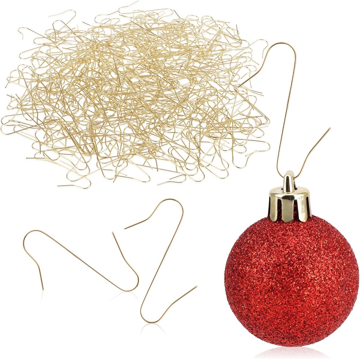 Kerstboomdecoratie haken 300 stuks - dubbele haken - ideaal voor versieringen - gemakkelijk te bevestigen - ShopVlot