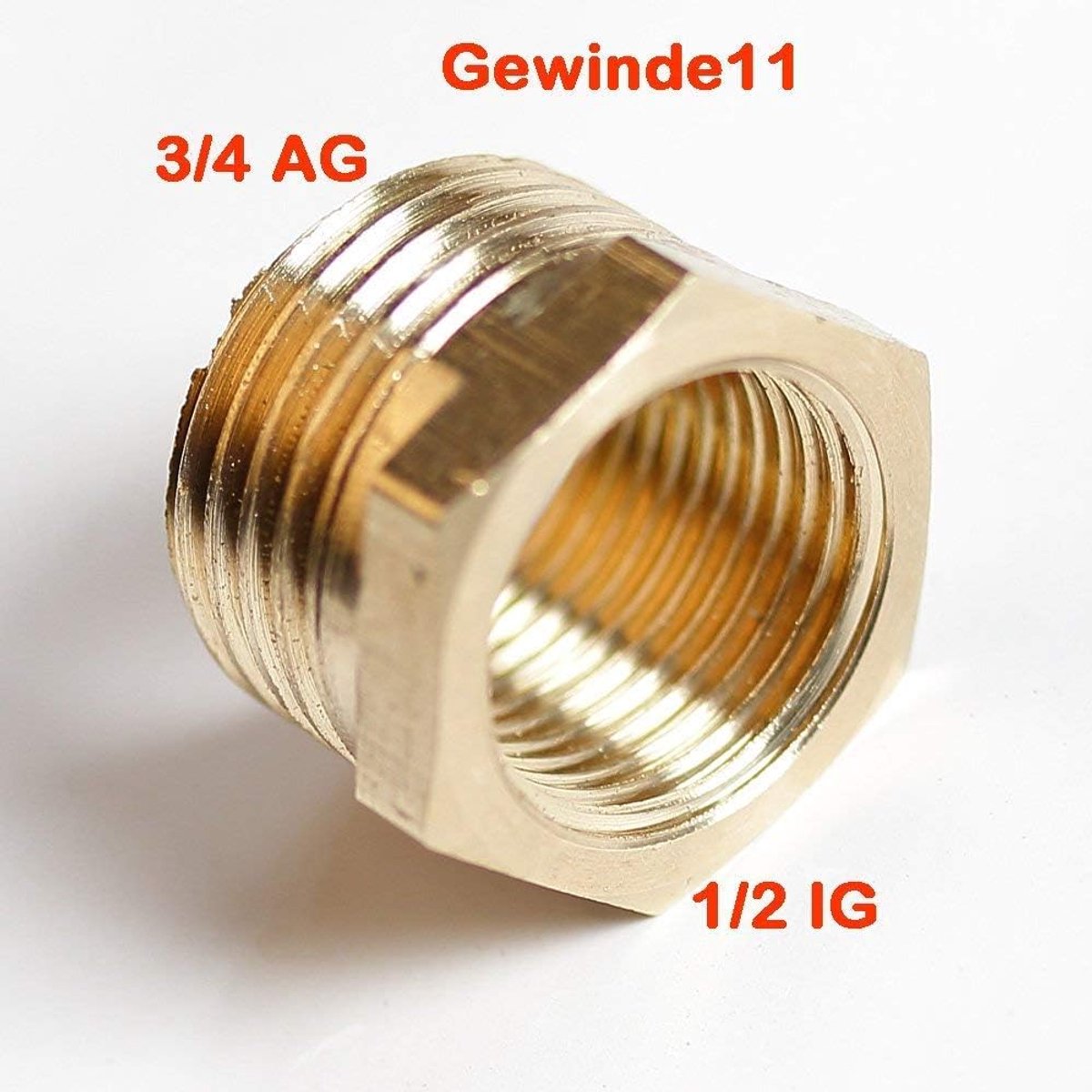 Draadreducer 3/4' naar 1/2' - Koper - Voor verlichting en kranen - Eenvoudige aansluiting - ShopVlot