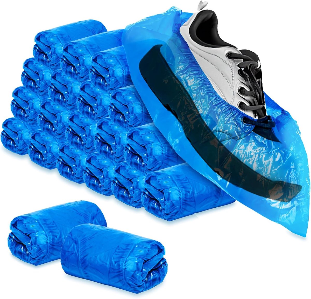 wegwerpoverlaarzen 200 stuks - 5 g per paar - plastic - waterdicht en antislip - ShopVlot