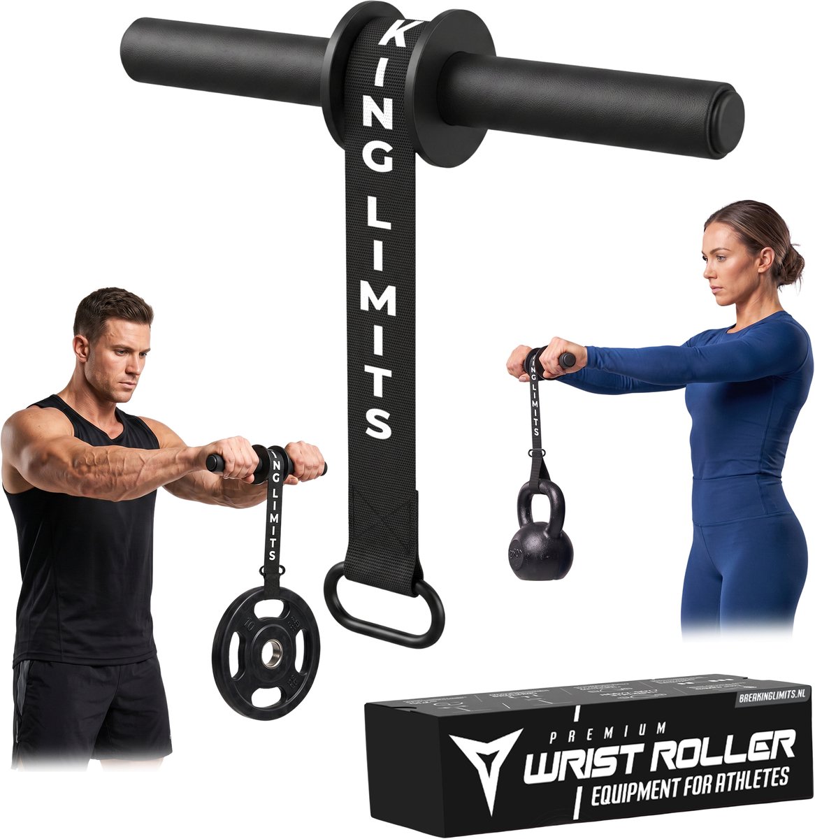 Breaking Limits Fitness Wrist Roller - Onderarm Trainer - Forearm trainer - Grip trainer