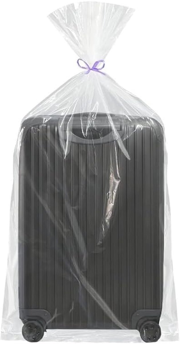 Extra grote plastic zakken 90 x 120 cm - herbruikbaar - transparant - ruimtebesparend - ShopVlot