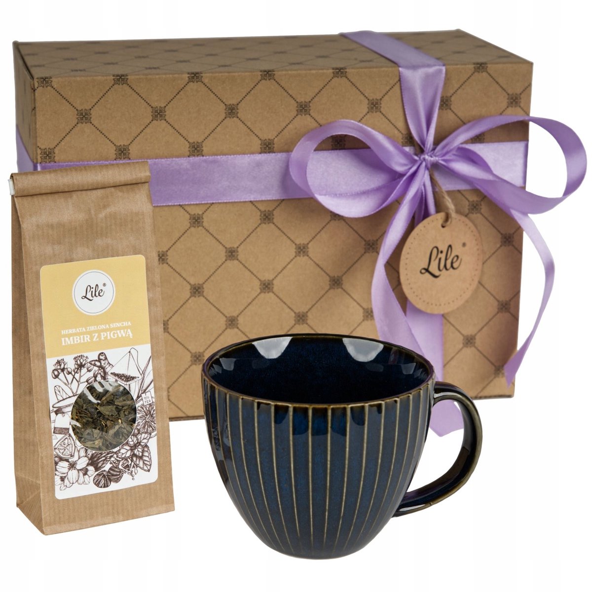 Merkloos Grote Kop (445 ml) met Gember & Kweeperen Thee - Cadeauset