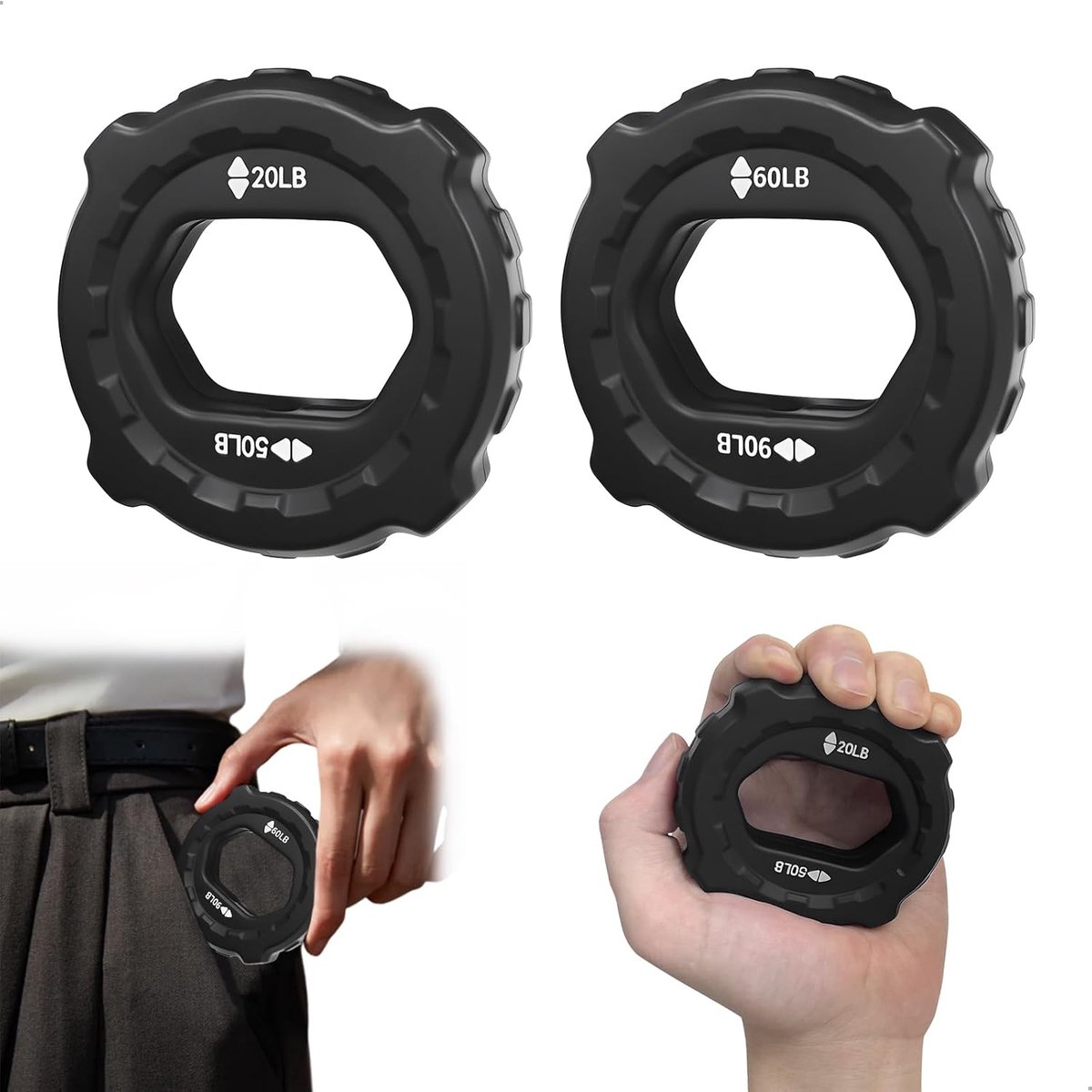 Grip Strength - 2 Weerstandslevels - Handrevalidatiebal - Versterk gripkracht en onderarmen - ShopVlot