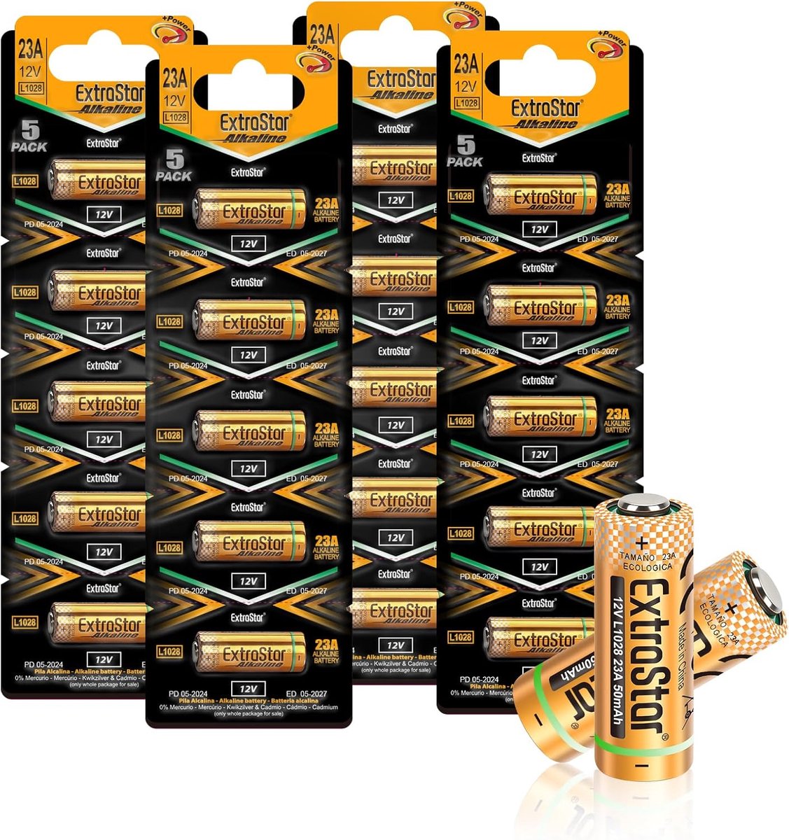 23A 12V batterij - 20 stuks - LR23A-20P - betrouwbare energie voor apparaten - ShopVlot
