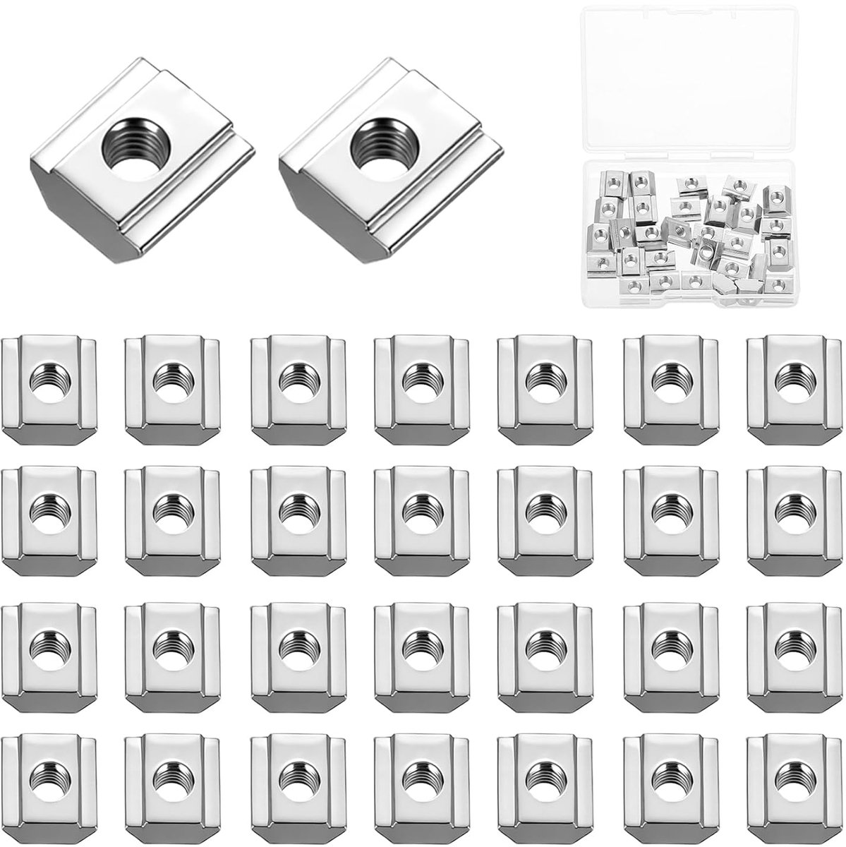 T-sleufmoeren M4 - Aluminium - Type B - Voor 2020 aluminiumprofielen - ShopVlot