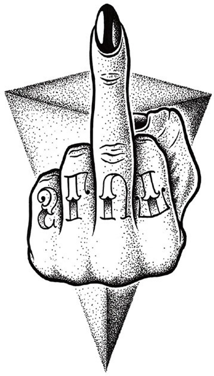 Tijdelijke tattoo Zero Fucks 3 dagen