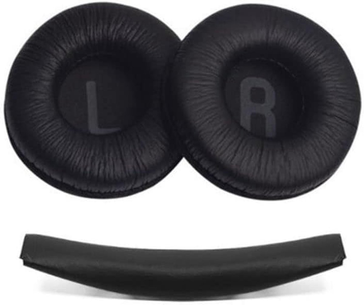 Geschikt voor JBL T450, T500, T510, T520, Tune600BT en 660NC: hoofdbandkussen en oorkussens,zwart