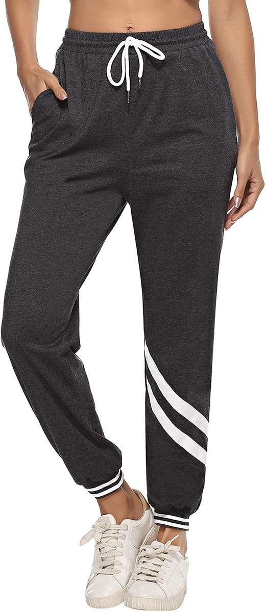 Sportbroek Hoog Taille - Katoen - Met Strepen - Ideaal voor Jogging - ShopVlot